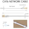 Cat 6 Ethernet Cable 25 FT Flat Internet Network Cables with Cable Clips Short Cat6 Ethernet Patch Cable with Snagless Rj45 Connectors White Computer LAN Cable（25FT）…