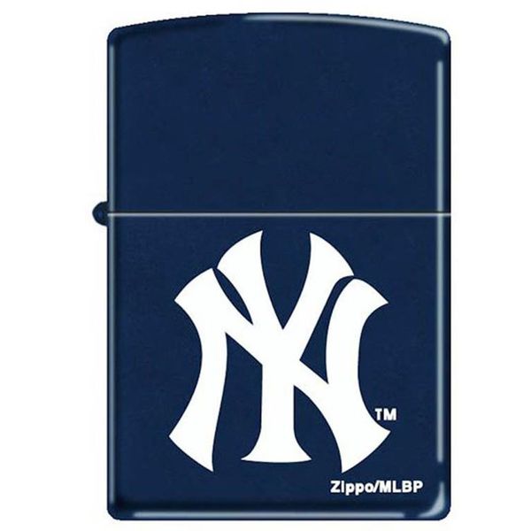 Zippo "New York Yankees" Logo Navy Blue Matte Lighter, 8260