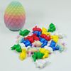 KARLOR 3D Printed Easter Eggs + 15 Rabbits, Fluorescent 3D Printed Eggs Rainbow 3D Printed Rabbits Mini Easter Decoration Craft Mini Ornaments Easter Decoration Gift