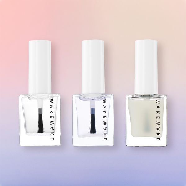 WakeMake Nail Gun Top &amp; Base Coat (Base/Gel Top/Matte Top) 8ml