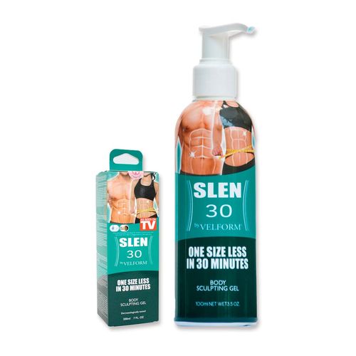Crema Gel Anticellulite Rassodante VELFORM Slen 30, Effetto rinfrescante immediato, 200 ml, Crema snellente anticellulite, Dermatologicamente testata, Snellente con ingredienti biologici