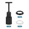 sourcing map E14 Light Socket Rings Metal Lamp Shade Holder Ring Replacement with Removal Tool Black White 1 Set/9pcs