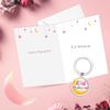 DPKOW Unicorn Eid Mubarak Card with Envelope, Eid Gift for Kids, Unicorn Eid Mubarak Keyring