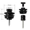 Gasea 4pcs Guitar Strap Lock Flat Head Metal Button Security Straplock Quick Release Strap Retainer System for Electric Acoustic Guitar Replacement