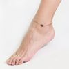 Philip Jones July (Ruby) Birthstone Anklet Created with Zircondia® Crystals