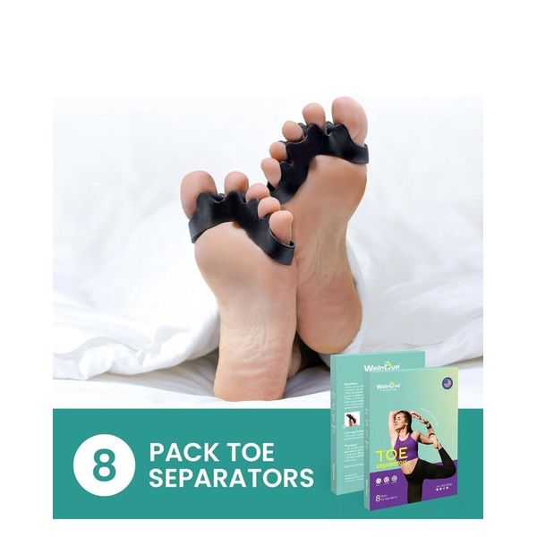 NEW Welnove Toe Separators Bunion Corrector - 8 Pcs Gel Toe Straightener