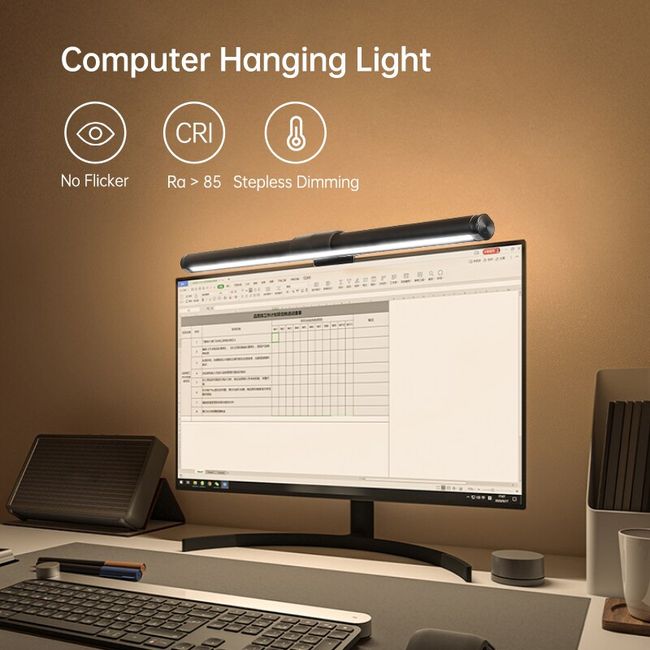 Led Monitor Lights Bar RGB Stepless Dimmable Lamps Screen Hanging