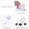 sourcing map Retractable Cable Lock with Double-Sided Adhesive Slow Remote Control Security Lock for TV, DVD,Showroom,Remote,600g 4Set White