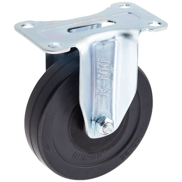 Nanshin KEL-100 RL Standard Caster Plate Specifications Fixed φ100 Rubber Wheels
