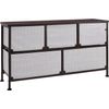 Extra Wide Fabric 5-Drawer Storage Organizer Unit for Closet, Bronze