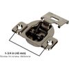 1/2" Overlay 25-Pack Bright Nickel Face Frame Cabinet Hinge