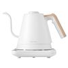 Modern Deco Electric Kettle, Temperature Control, Automatic Power Off, Empty Heating Prevention, Compact (White)
