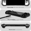 Spigen Rugged Armor Designed for Nintendo Switch OLED Model 7 Inch and Joy-Con Controller TPU Ergonomic Grip with Strap Protective Case (Not compatible with Switch Dock) - Matte Black