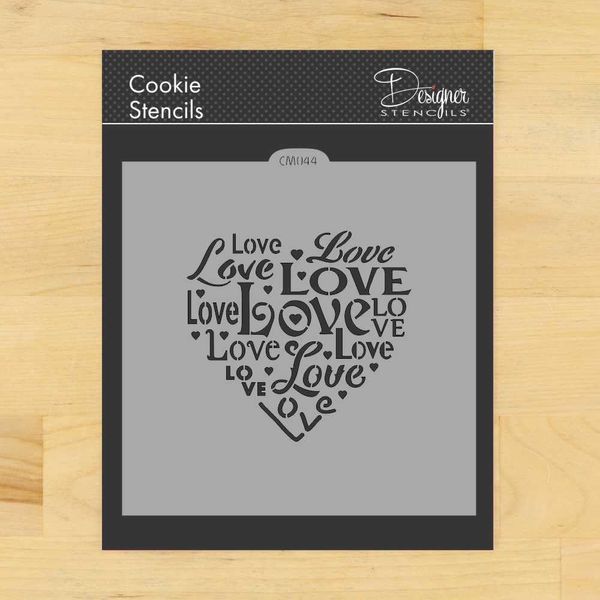 Love Saying Cookie and Craft Stencil by Designer Stencils