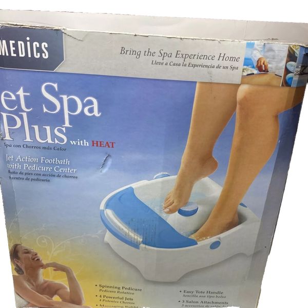 Homedics Jet Spa Plus w/Heat | Jet Action Footbath with Pedicure Ctr | BL-300 W