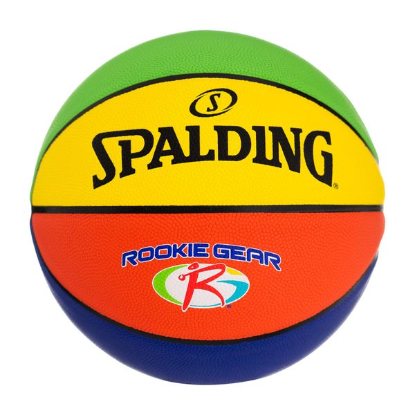 Spalding Rookie Gear Youth Multi Color Indoor-Outdoor Basketball 27.5"