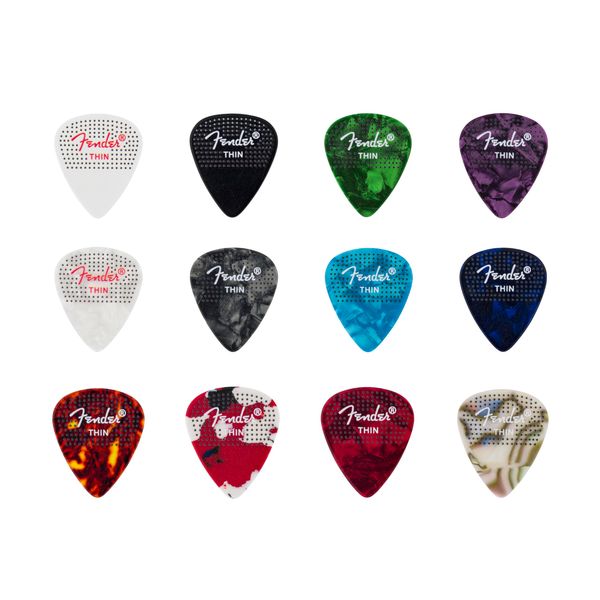 351 Dotted Celluloid Picks, 12-Pack, Medium