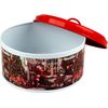 Santa Claus Round Enamel Metal Cake Tin
