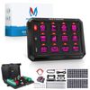 RGB 12Gang Switch Panel Kit Momentary LED Toggle Strobe Light Bar Relay System