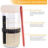 Sourdough Starter Jar With Date Marked Feed Band,Thermomet