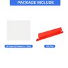 sourcing map Hanging File Folder Tabs, 4 Inch Insertable Tabs and Inserts Plastic Clear File Organizer Labels Filing for Folder Quick Identification, Red, 100 Pcs
