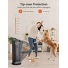 Space Heater 90°Oscillating 1500W Electric Ceramic Tower Heater with Remote Blk