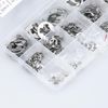 Glvaner E-Shape Snap Ring Circlip Kit Snap Ring Removal E-Ring Circlip Stainless Steel Retaining Snap Ring E Clip for Axis Ring Fixing Optional, 13 Sizes 400 Pieces with Storage Case