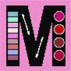Pepita Needlepoint kit: Letter M Makeup Palette, 7" x 7"