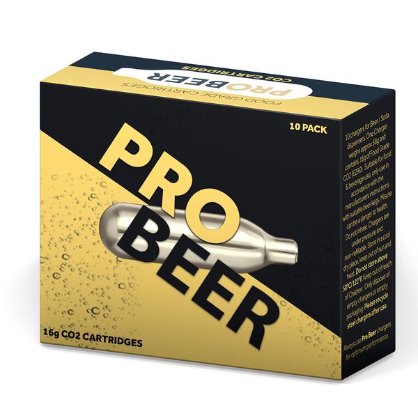 Pro Beer Non Threaded 16g CO2 Cartridges 10 Pack