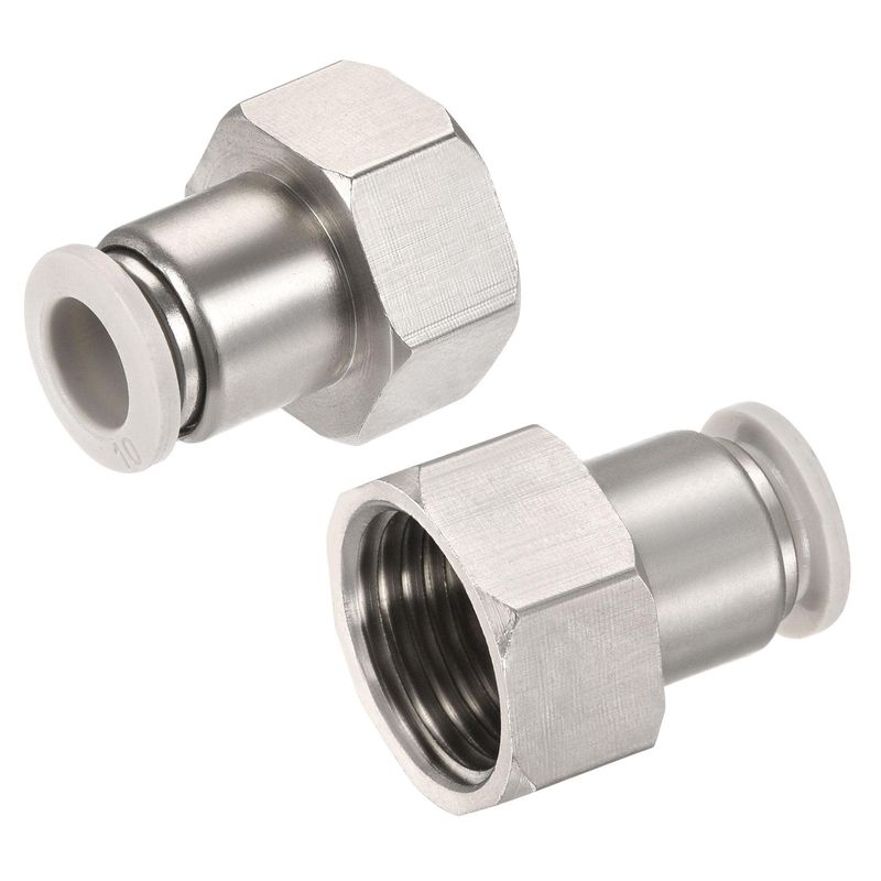 sourcing map Push to Connect Fittings 1/2PT Female Thread Fit 10mm Tube ...