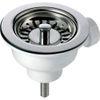 90mm Chrome Basket Strainer Waste for Astini, RAK, Rangemaster Ceramic Sink