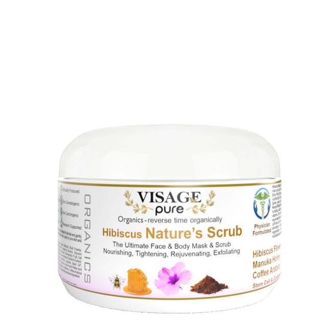 Hibiscus Nature's Scrub - Radiant Glowing Skin Mask & Scrub - By Visage Pure