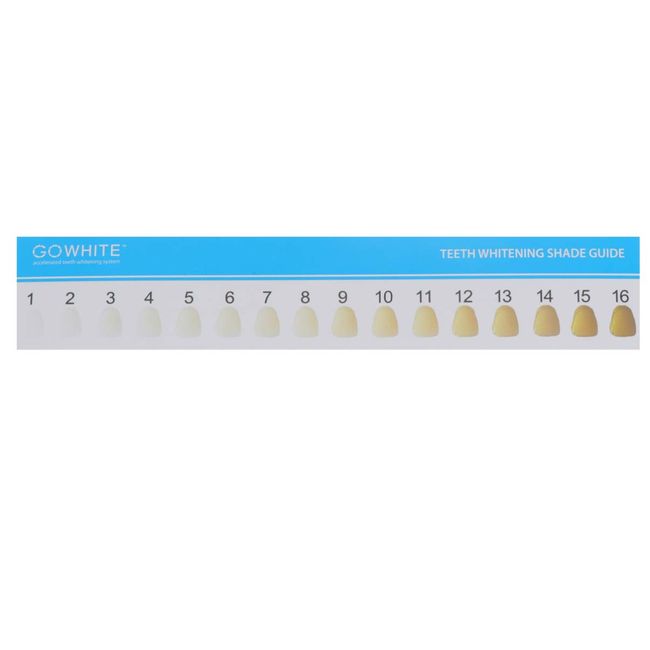 HEALLILY 20PCS Teeth Shade Guide Tooth Shade Chart Tracking Comparing Dental Equipment Dentist Material Professional Household Oral Care Supplies