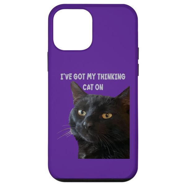I've Got My Thinking Cat On Funny Pun Quote Case for iPhone 12 mini