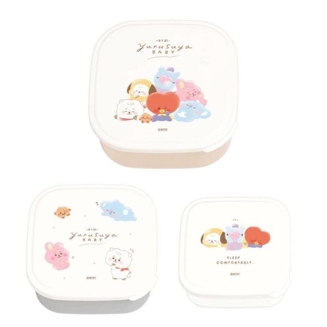 Kamio Japan 099197 BT21 Nesting Lunch Box, Good Night, Meeting, Lunch Goods, Bento Box, Bento