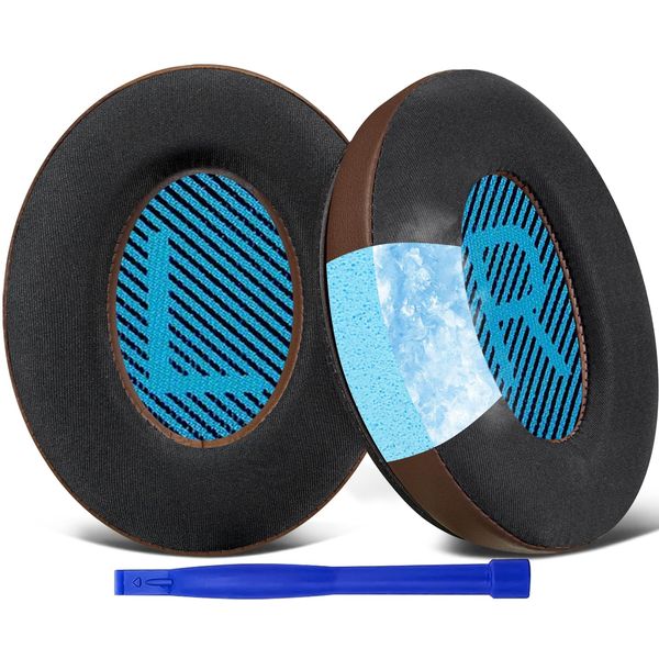 SoloWIT Cooling Gel Pads Ear Pads for Bose QuietComfort 15 QC15 QC25 QC35 QC2 Ae2 Ae2i Ae2w SoundTrue & SoundLink Around Ear Wireless Headphones Replacement Ear Cushion Headphone Pad Noise Isolating