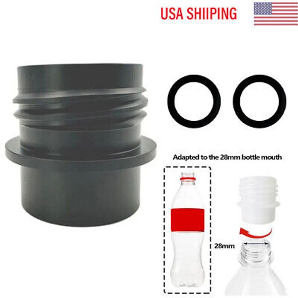 28 mm PET Soda Water Bottle Adapter Adaptor Black For Sodastream Machine Markers