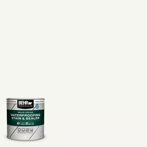 8 Oz. White Base Solid Color Waterproofing Exterior Wood Stain and Sealer Sample