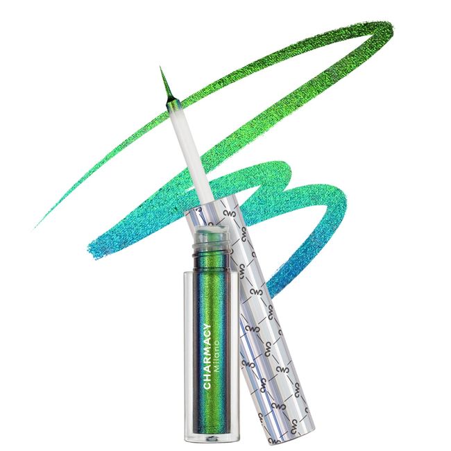 CHARMACY Chameleon Glitter Liquid Eyeliner, Metallic Shade Color Shift Eye Liner, Highly Pigmented, 24H Long-Lasting, Waterproof and Anti-Smudge, Ultra-Fine Tip (#905)