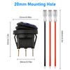 5Pcs Round Toggle Switch ON/OFF SPST Blue LED Light 12V Car Auto Boat Waterproof