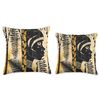 Authentic African Mudcloth Duotone Design Throw Pillow