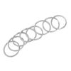 [uxcell] Key Ring Keychain Circle Replacement Split Metal 30mm Diameter Pack of 10, silver-tone