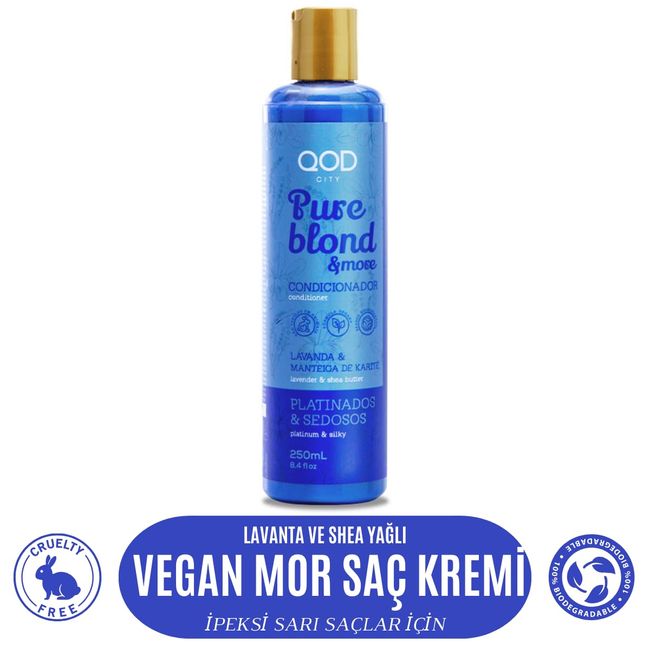 Vegan Mor Turunculaşma Karşıtı Saç Kremi 250 mL QOD City Pure Blond & More Vegan Mor Turunculaşma Karşıtı Saç Kremi