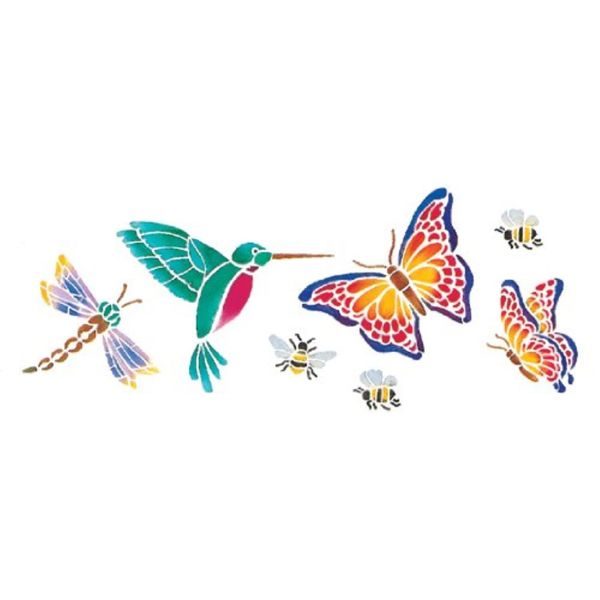 Delta Creative Stencil Magic Decorative Stencils, 5.25 by 13-Inch, 956270012 Butterflies and More