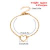 TseenYi Simple Hollow Love Bracelet Hand Chain Bracelet Elegant Bridal Bracelet Handpiece Jewelry for Women and Girls (Gold)