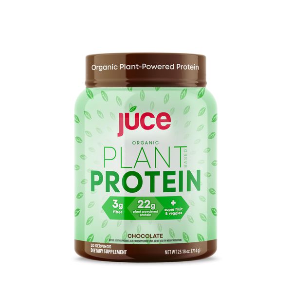Júce Organic Plant-Based Protein Powder – Chocolate | Premium Organic Protein Blend, Brown Rice, & Pumpkin Proteins | Superfood & Antioxidant Rich with Kale, Spinach, Blueberry - By Terra Kai Organics