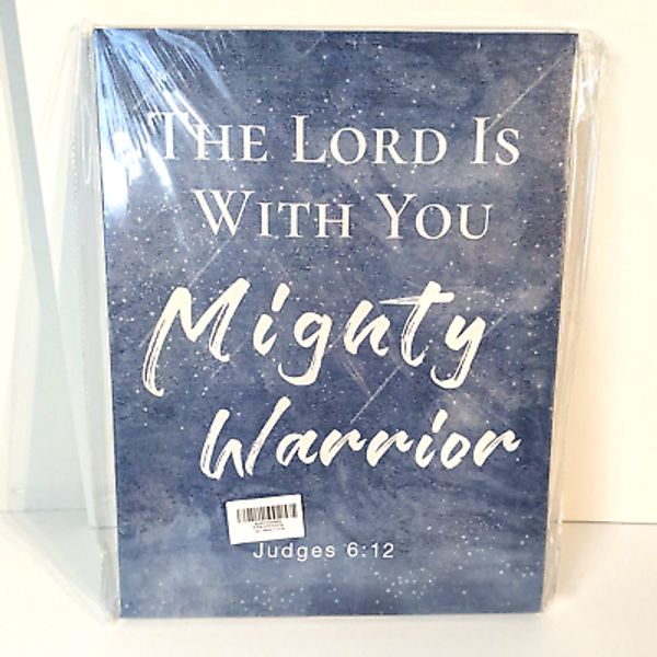 The Lord Is With You Mighty Warrior, Judges 6:12, Bible Verse Wall Art Print