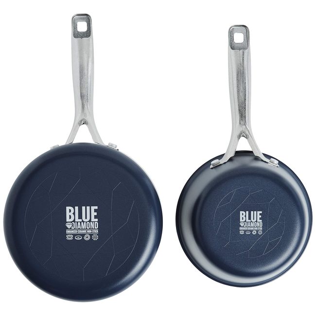 Blue Diamond Cookware Diamond Infused Ceramic Nonstick, 2QT Saucepan Pot  with Lid, PFAS-Free, Dishwasher Safe, Oven Safe, Blue
