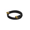 Goobay 70567 SAT Antenna Cable, 135 dB, 4x Shielded, Black, 1m Length