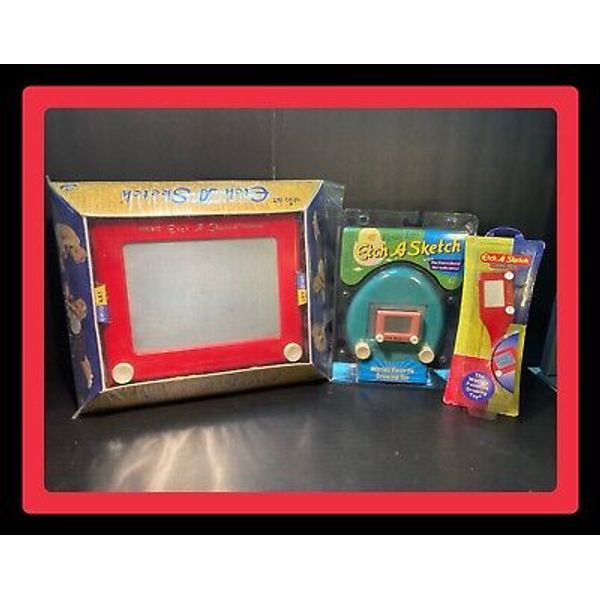 *Lot of 3 Vintage Etch-A-Sketch Magic Screen Ohio Art Co.1970s USA Original*OBO$